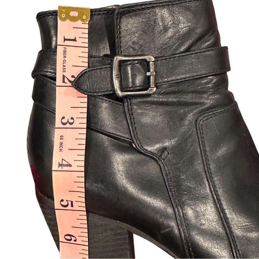Frye Black Leather Moto Ankle Boots Size 7.5 - Picture 14 of 14